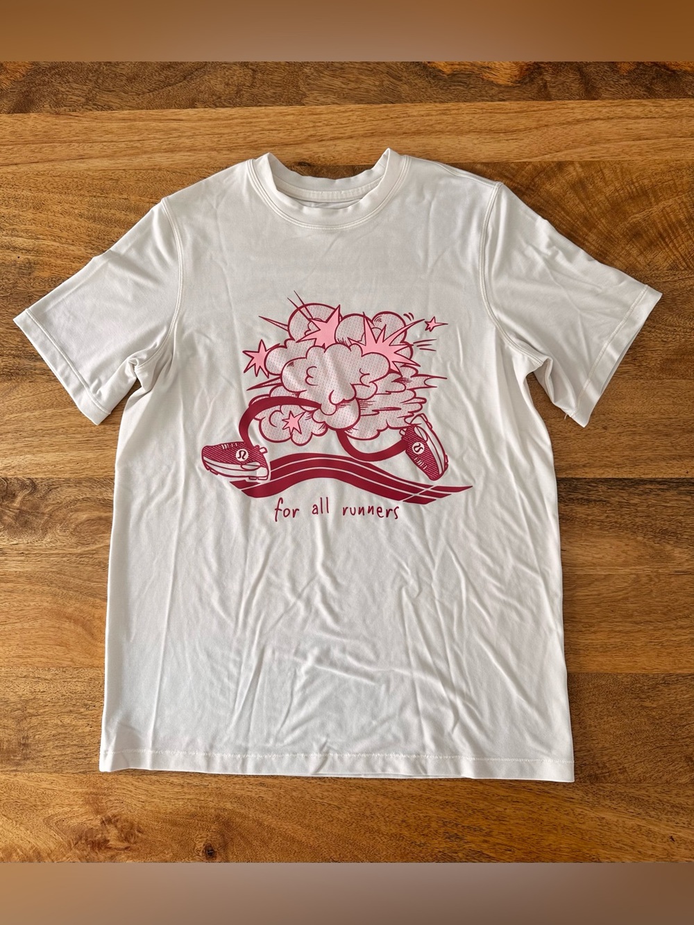 Lululemon For All Runners Graphic Short Sleeve Shirt White Size 4
